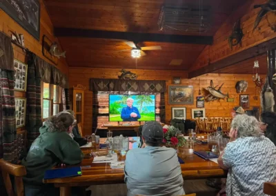 Main lodge dining and gathering area at Grassy Narrows Lodge