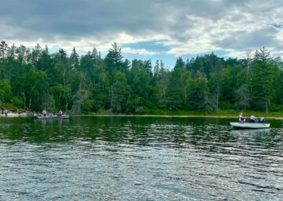 Fishing boat on Lake of the Woods during Women's Week