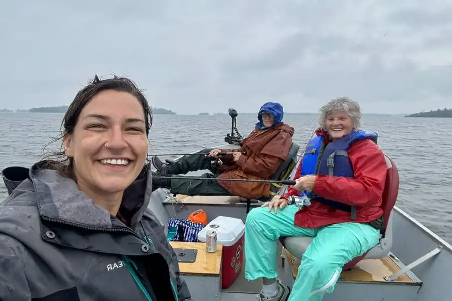 Guests enjoying a fishing trip on Lake of the Woods